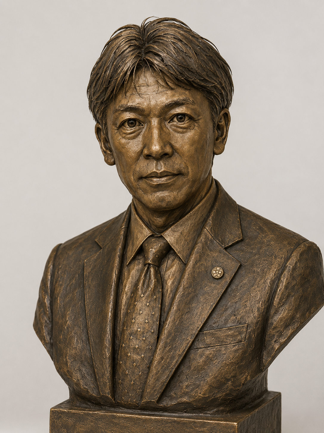 中村敏彦を表現した銅像風の胸像